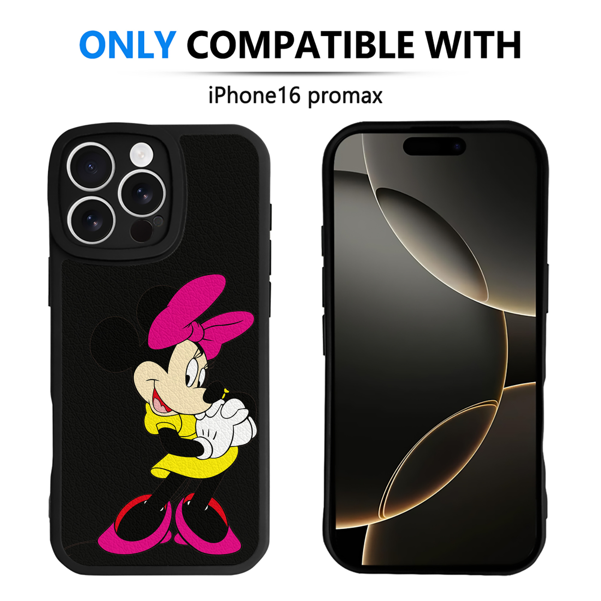 （画像用） ミッキーマウス Mickey Mouse 【iPhone 16シリーズ対応】シリコンスマホケース（レザー調） 材質：シリコン